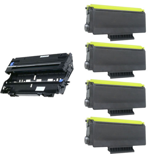 Compatible Brother DR-820/4-TN-850VB Drum/Toner Value Combo Pack (1ea-Drum -30000 Page Yield/4ea-Toners-8000 Page Yield)