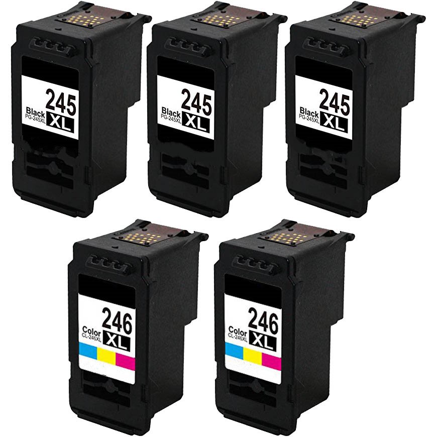 Compatible Canon PG-245XL/CL-246XL High Yield Inkjet Combo Pack (3ea-Black/2ea-Color)