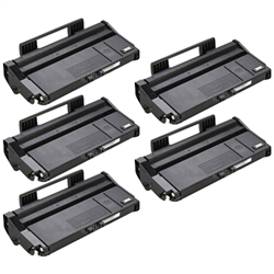 Compatible Savin SP-100/112 Black Toner Cartridge (5/PK-1200 Page Yield) (TYPE SP100A) (44655PK)