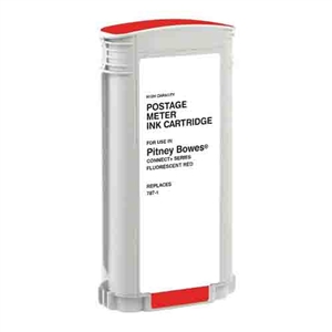 Compatible Pitney Bowes Connect+ 1000/2000/3000 Red Postage Meter Inkjet (78ML-45000 Impressions) (787-1)