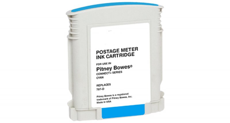 Compatible Pitney Bowes Connect+ 1000/2000/3000 Cyan Postage Meter Inkjet (787-D)