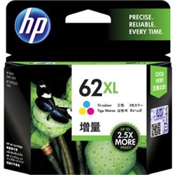 HP NO. 62XL High Yield Tri-color Inkjet (415 Page Yield) (C2P07AN)