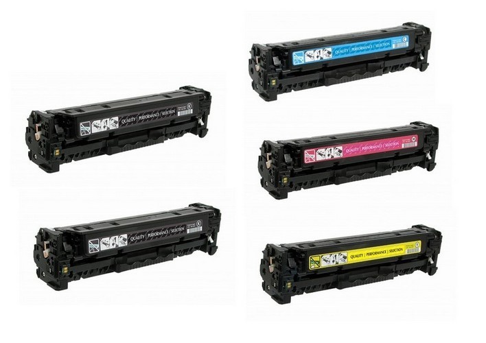 Compatible HP Color LaserJet M351/475 Toner Cartridge Combo Pack (2-BK/1-C/M/Y) (NO. 305X) (CE410X2B1CMY)