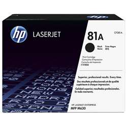 HP LaserJet Enterprise M604/605/606/625/630 Black Toner Cartridge (10000 Page Yield) (NO. 81A) (CF281A)