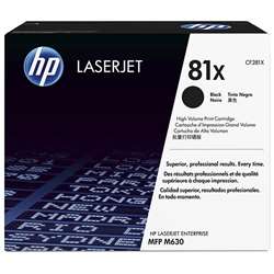 HP LaserJet Enterprise M605/606/625/625/630 Black Toner Cartridge (25000 Page Yield) (NO. 81X) (CF281X)
