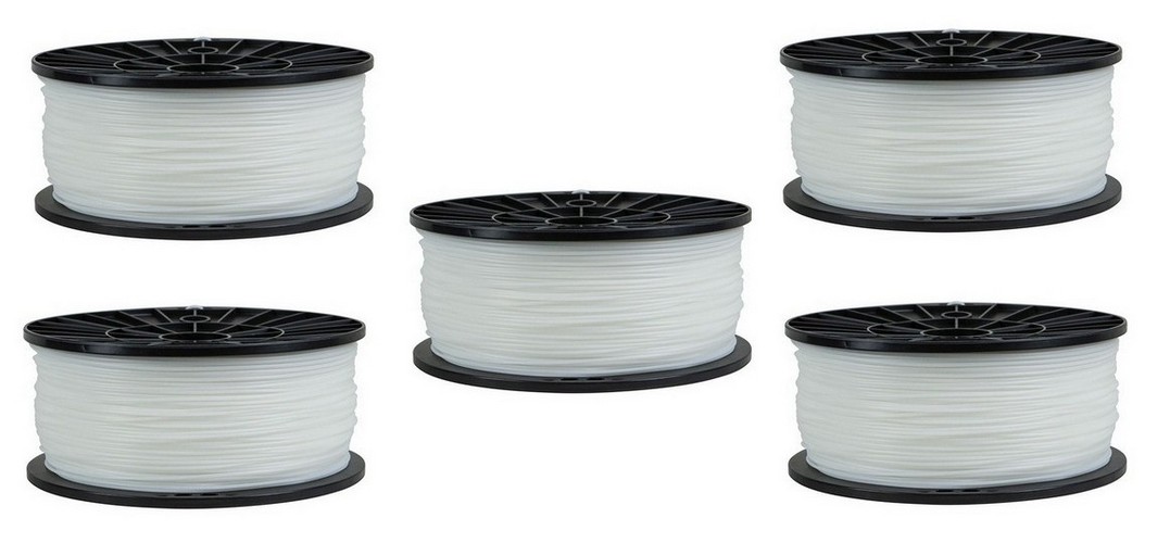 Premiere 3D Printer Universal ABS White Filament (5/PK-1.75MM/1KG) (PFABSWH5PK)