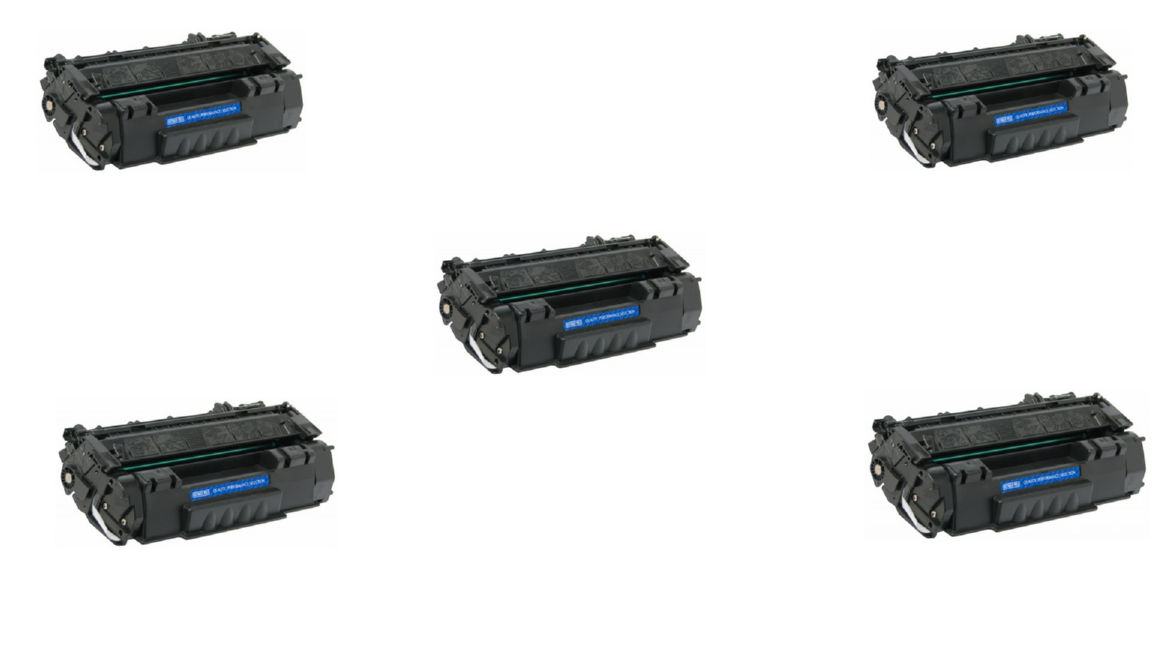 Compatible Canon LBP-3300/3360 Black Jumbo Toner Cartridge (5/PK-8000 Page Yield) (0917B002AAJ5PK)