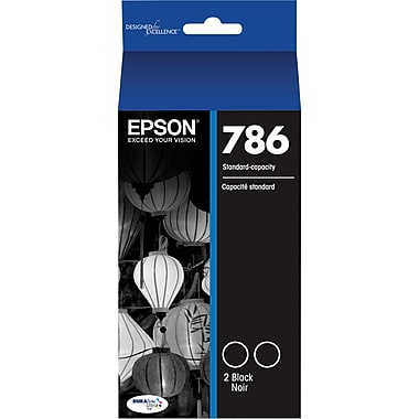 Epson NO. 786 Black High Yield Inkjet (2/PK-900 Page Yield) (T786120-D2)