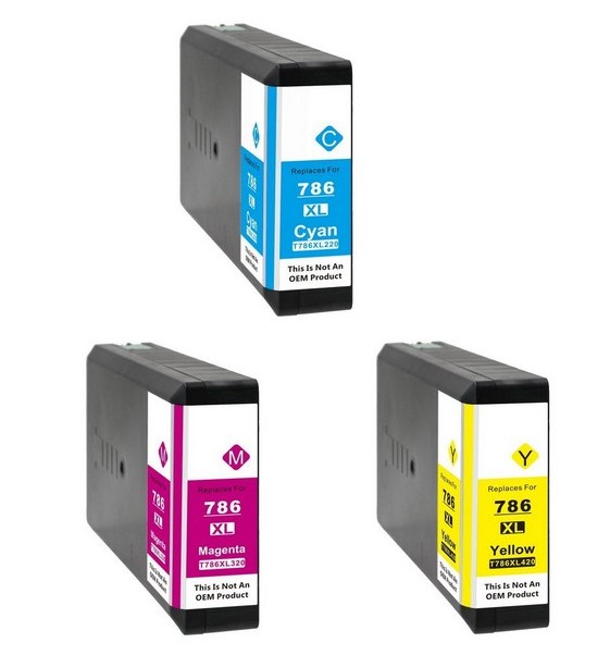Remanufactured Epson NO. 786XL Inkjet Combo Pack (C/M/Y) (T786XL520)