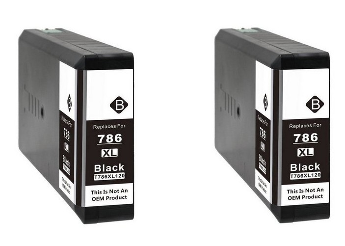 Remanufactured Epson NO. 786XL Black High Yield Inkjet (2/PK-2600 Page Yield) (T786XL120-D2)