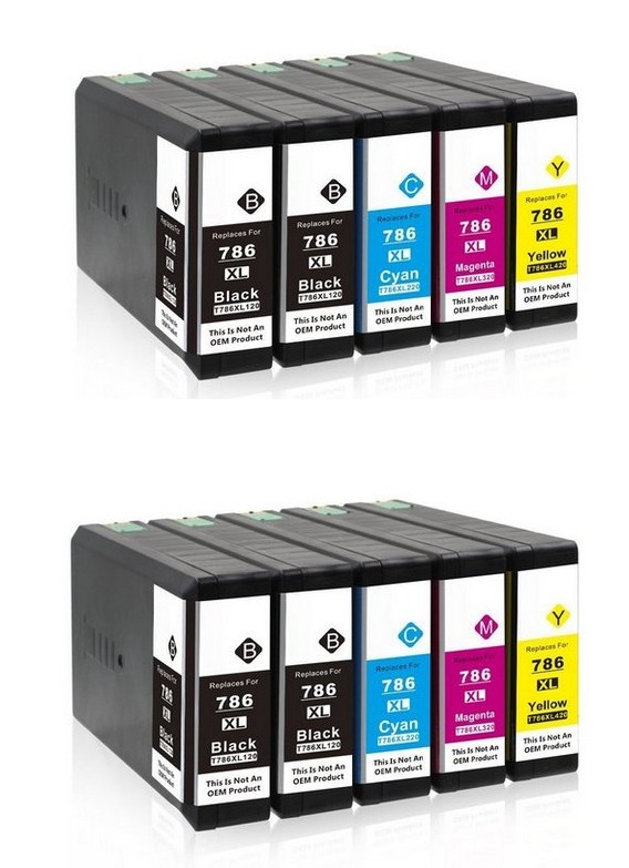 Remanufactured Epson NO. 786XL Inkjet Combo Pack (4-BK/2-C/M/Y) (T786XL4B2CMY)