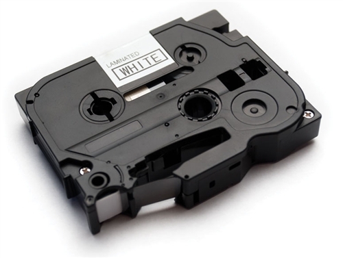 Compatible Brother Black on Yellow Laminated P-Touch Label Tape (3/8in X 26.25Ft.) (TZE-621)