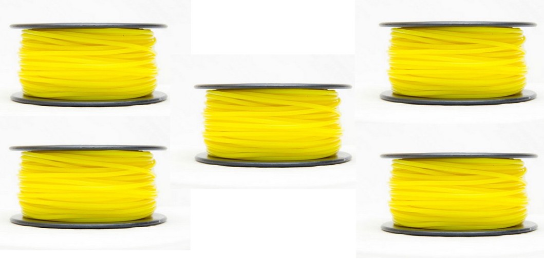 Premiere 3D Printer Universal ABS Yellow Filament (5/PK-1.75MM/1KG) (PFABSYL5PK)