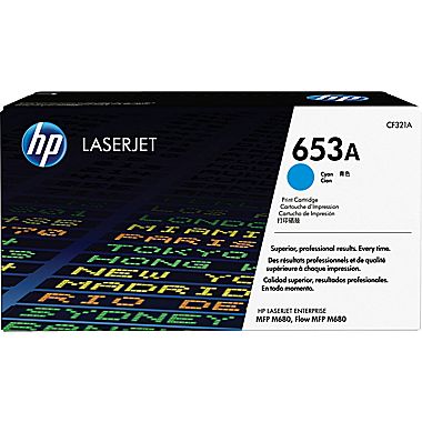 HP LaserJet Enterprise 600 Color M675/M680N Cyan Toner Cartridge (16500 Page Yield) (NO. 653A) (CF321A)