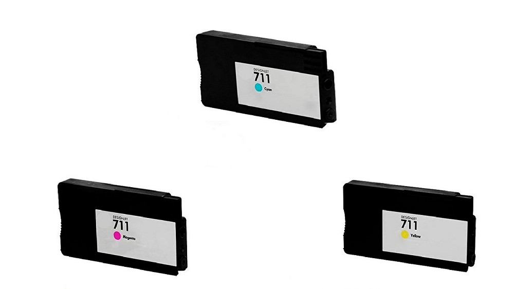 Compatible HP DesignJet T120/T520 Inkjet Combo Pack (C/M/Y) (NO. 711) (CZ13CMY)
