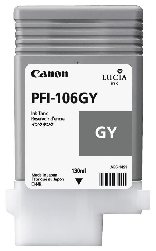 Canon imagePROGRAF iPF6300/6300S/6350/6400/6400S/6450 Gray Inkjet (130 ML) (PFI-106GY) (6630B001)