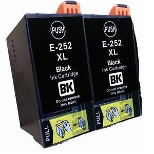 Remanufactured Epson NO. 252XL Black Inkjet (2/PK-1100 Page Yield) (T252XL120-D2)