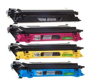 Media Sciences MDA3940MP Toner Cartridge Combo Pack (BK/C/M/Y) - Equivalent to Brother TN-115MP