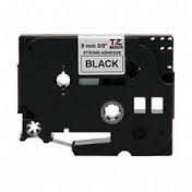 Brother Black on White Laminated P-Touch Label Tape (3/8in X 26.25Ft.) (TZE-221)