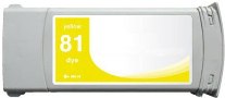 Compatible HP DesignJet 5000/5500 Yellow Dye Inkjet (3/PK-680 ML) (NO. 81) (C5069A)