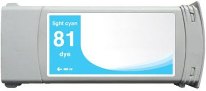 Compatible HP DesignJet 5000/5500 Light Cyan Dye Inkjet (3/PK-680 ML) (NO. 81) (C5070A)