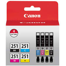 Canon CLI-251 Inkjet Combo Pack (BK/C/M/Y) (6513B004)