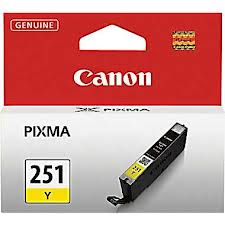 Canon CLI-251Y Yellow Inkjet (350 Page Yield) (6516B001)