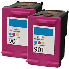 Compatible HP NO. 901 Tri-Color Inkjet (2/PK-360 Page Yield) (CZ076FN)