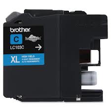 Brother LC-103C Cyan Inkjet (600 Page Yield)