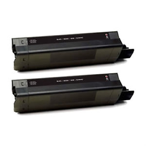 Compatible Okidata C6150/MC-560 Black Toner Cartridge (2/PK-8000 Page Yield) (438657202PK)