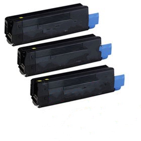 Compatible Okidata C6150/MC-560 Black Toner Cartridge (3/PK-8000 Page Yield) (438657203PK)