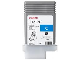 Canon PFI-102C Cyan Wide Format Inkjet (130 ML) (0896B001AA)