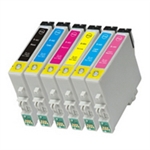Remanufactured Epson Stylus Photo R300/RX500 Inkjet Combo Pack (BK/C/M/Y/LC/LM) (T048120-BCS)