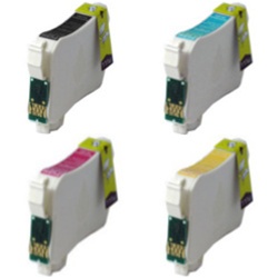 Remanufactured Epson NO. 124 Inkjet Combo Pack (BK/C/M/Y) (T124120-BCS)
