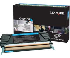 Lexmark X746/748 Cyan GSA Return Program Toner Cartridge (7000 Page Yield) (X746A4CG)