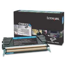 Lexmark C748 Cyan Return Program Toner Cartridge (10000 Page Yield) (C748H1CG)