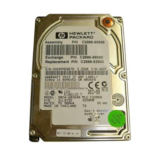 Refurbish HP 2.1GB Hard Drive (C2986B)