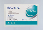 Sony AIT-3 Data Tapes (100-260GB) (10/PK) (10SDX3100B//A)