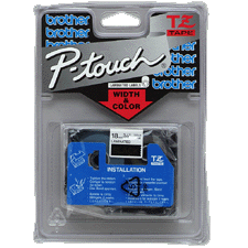 Brother Gold on Black Laminated P-Touch Label Tape (3/4in X 26Ft.) (TZ-344)