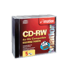 Imation 41149 CD-RW 74 Minute Rewriteable (650MB) (25/PK)