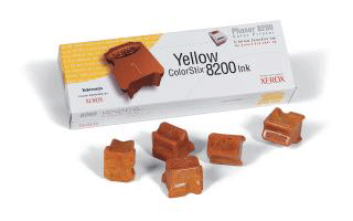 Tektronix-Xerox Phaser 8200 Yellow Solid Ink Sticks (5/PK-7000 Page Yield) (016-2047-00)