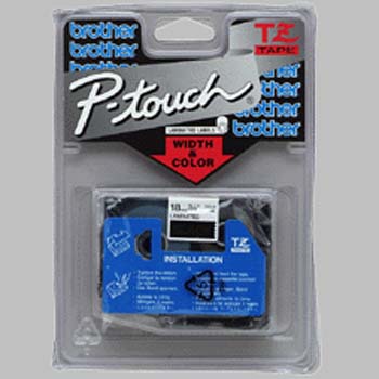 Brother Black on White Laminated P-Touch Label Tape (3/4in X 26Ft.) (TZ-241)