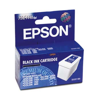 Epson Stylus 740/800 Black Inkjet (630 Page Yield) (S020189)