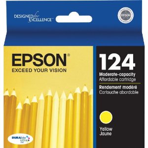 Epson NO. 124 Yellow Inkjet (220 Page Yield) (T124420)