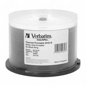 Verbatim WTP DVD-R 4.7GB (16X) (50/PK) (95211)