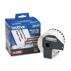 Brother White Continuous Paper Label Tape (2.4in X 100Ft.) (DK-2205)