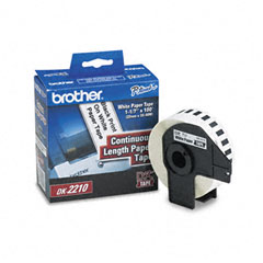 Brother White Continuous Film Label Tape (1.1in X 100Ft.) (DK-2210)