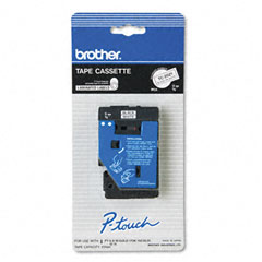 Brother Black on White P-Touch Label Tape (3/8in X 25Ft.) (TC-20Z1)