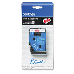 Brother White on Red P-Touch Label Tape (3/8in X 25Ft.) (TC-54Z1)