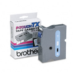 Brother Blue on White Laminated P-Touch Label Tape (1in X 50Ft.) (TX-2531)